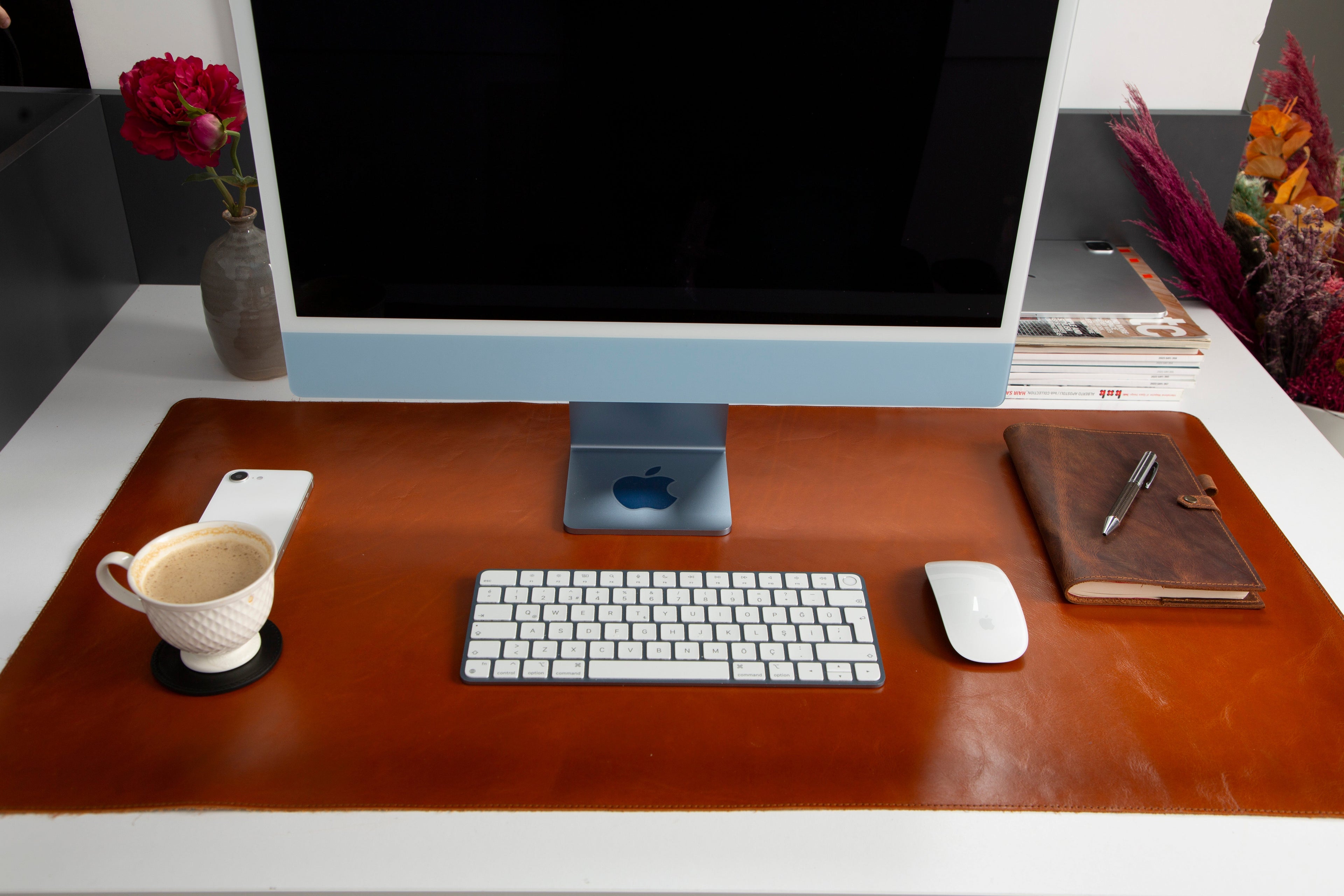 Natural Leather Desk Mat (91 cm x 48 cm)