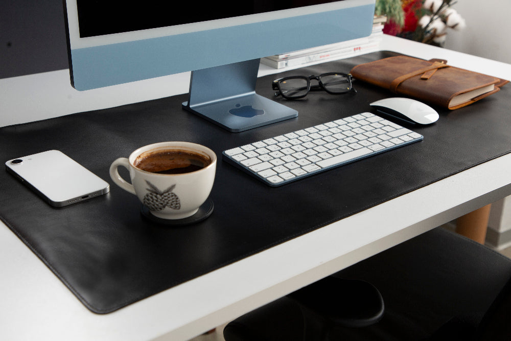 Natty Leather Natural Desk Mat (96 cm x 28 cm)