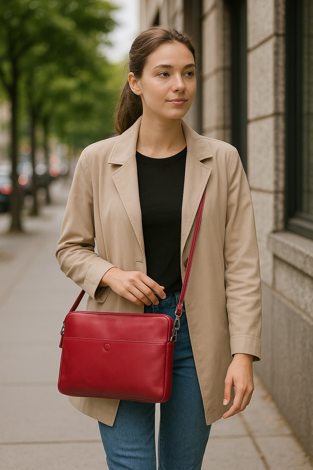 Leeds Slim Leather Laptop / Tablet Sleeve