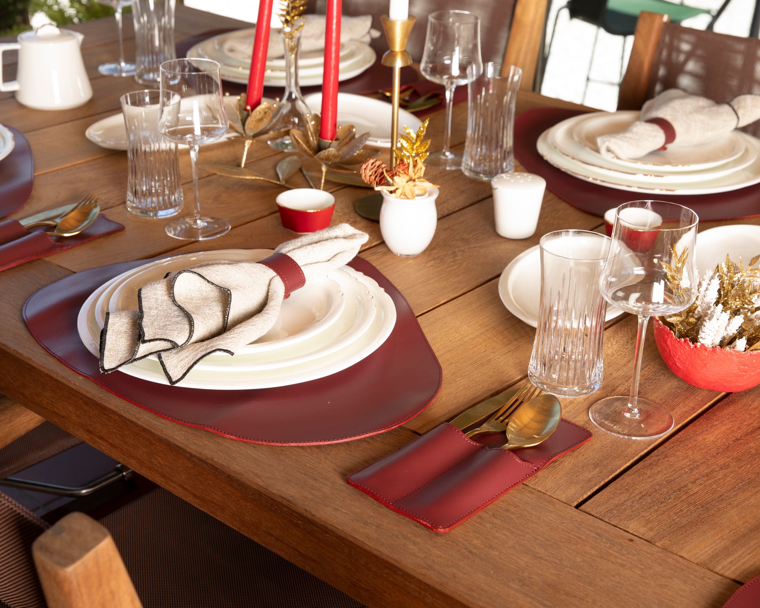 Velato Leather Place Mat Set