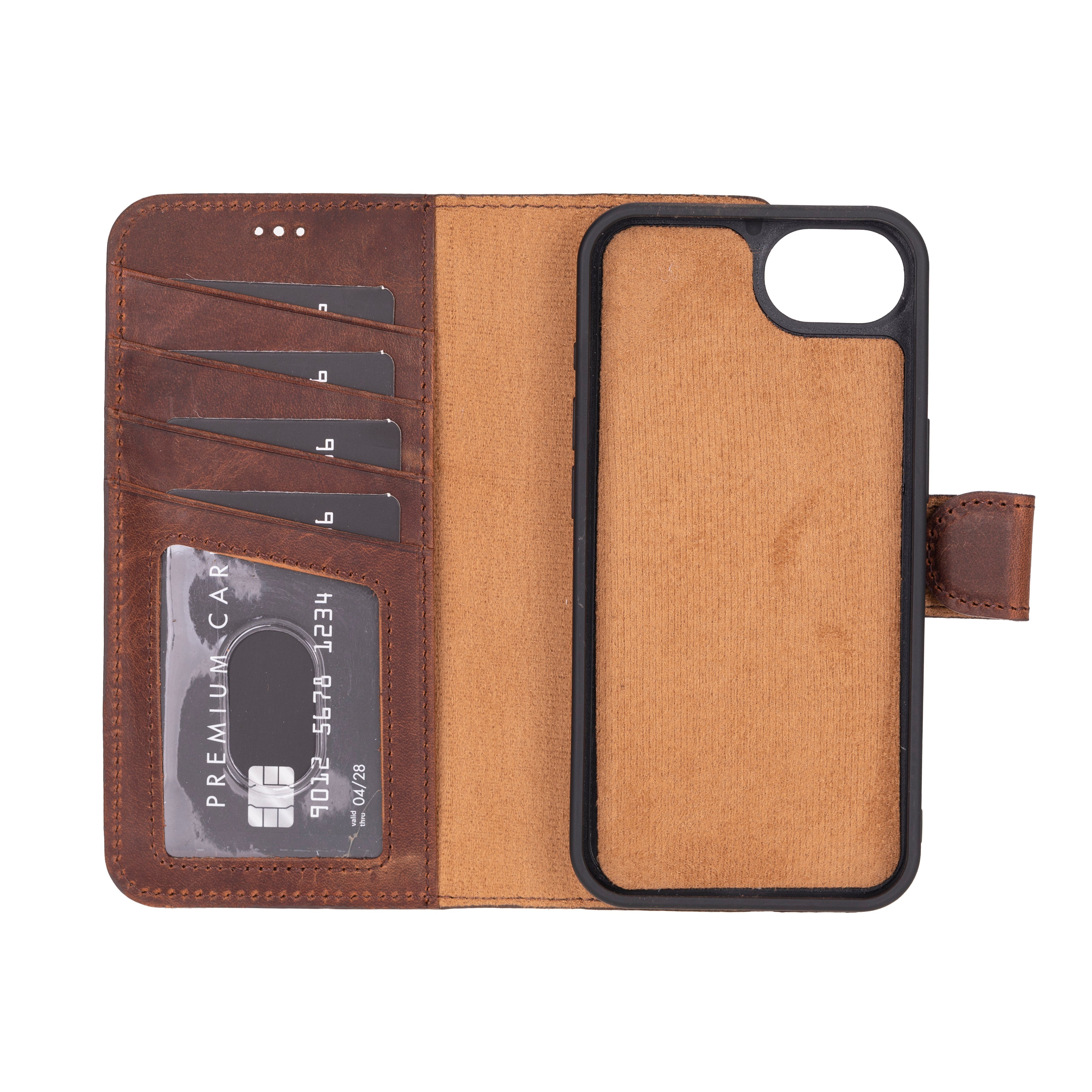 Magic iPhone 16E Detachable Leather Wallet Case