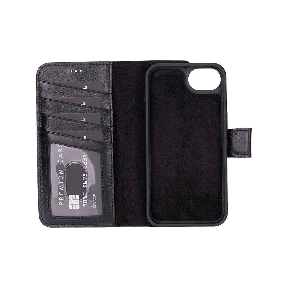 Magic iPhone 16E Detachable Leather Wallet Case