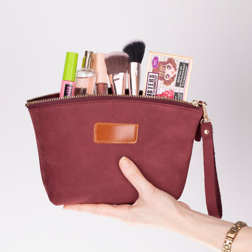 Luna Leather Makeup Bag
