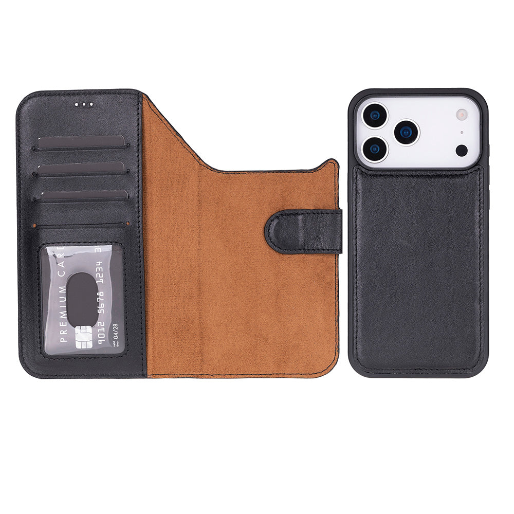 Magic iPhone 17 Pro Max Leather Detachable Wallet Case