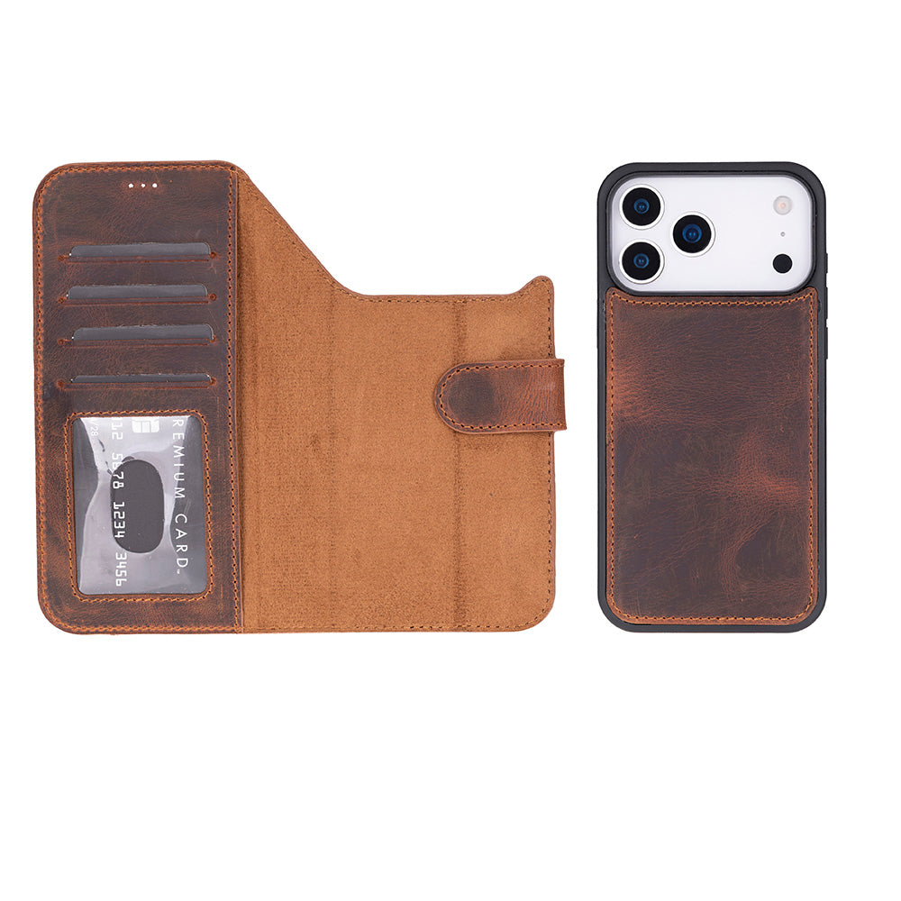 Magic iPhone 17 Pro Leather Detachable Wallet Case