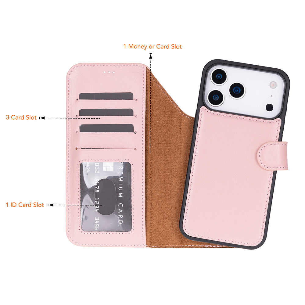 Magic iPhone 17 Pro Leather Detachable Wallet Case