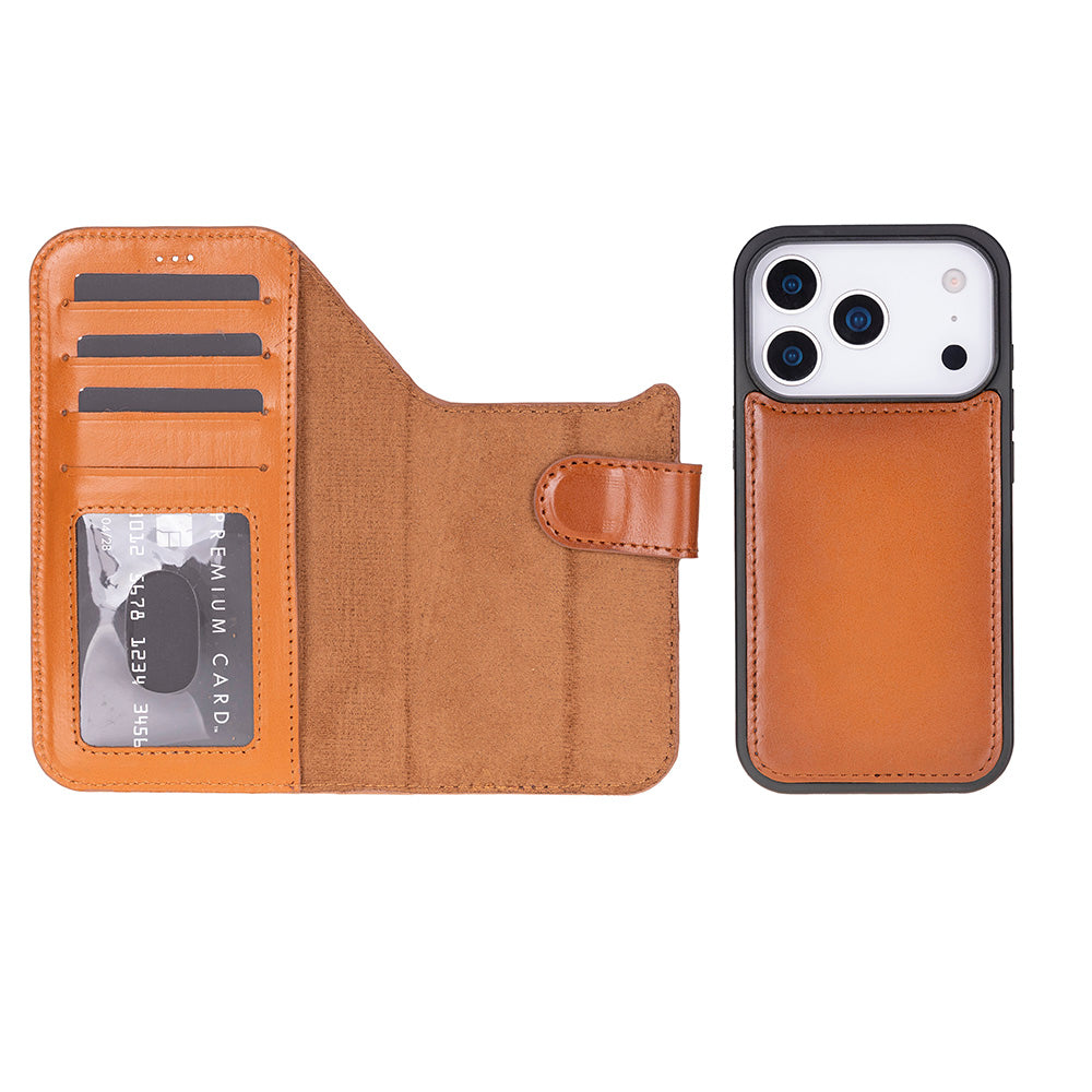 Magic iPhone 17 Pro Max Leather Detachable Wallet Case
