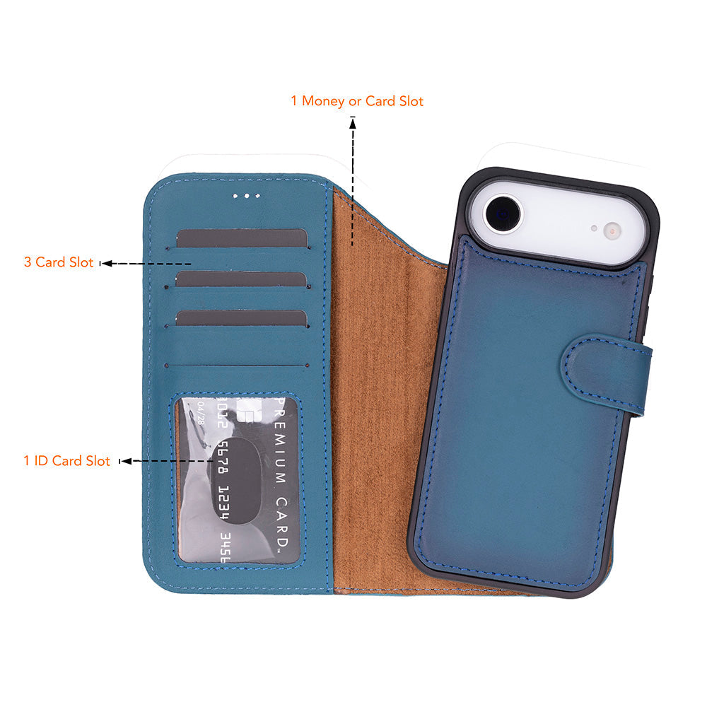 Magic iPhone 17 Air Leather Detachable Wallet Case