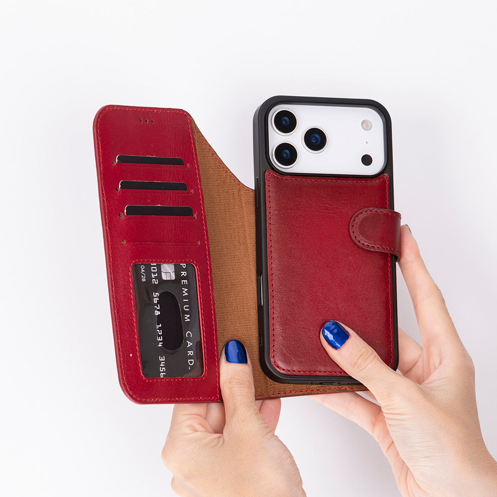 Magic iPhone 17 Pro Leather Detachable Wallet Case