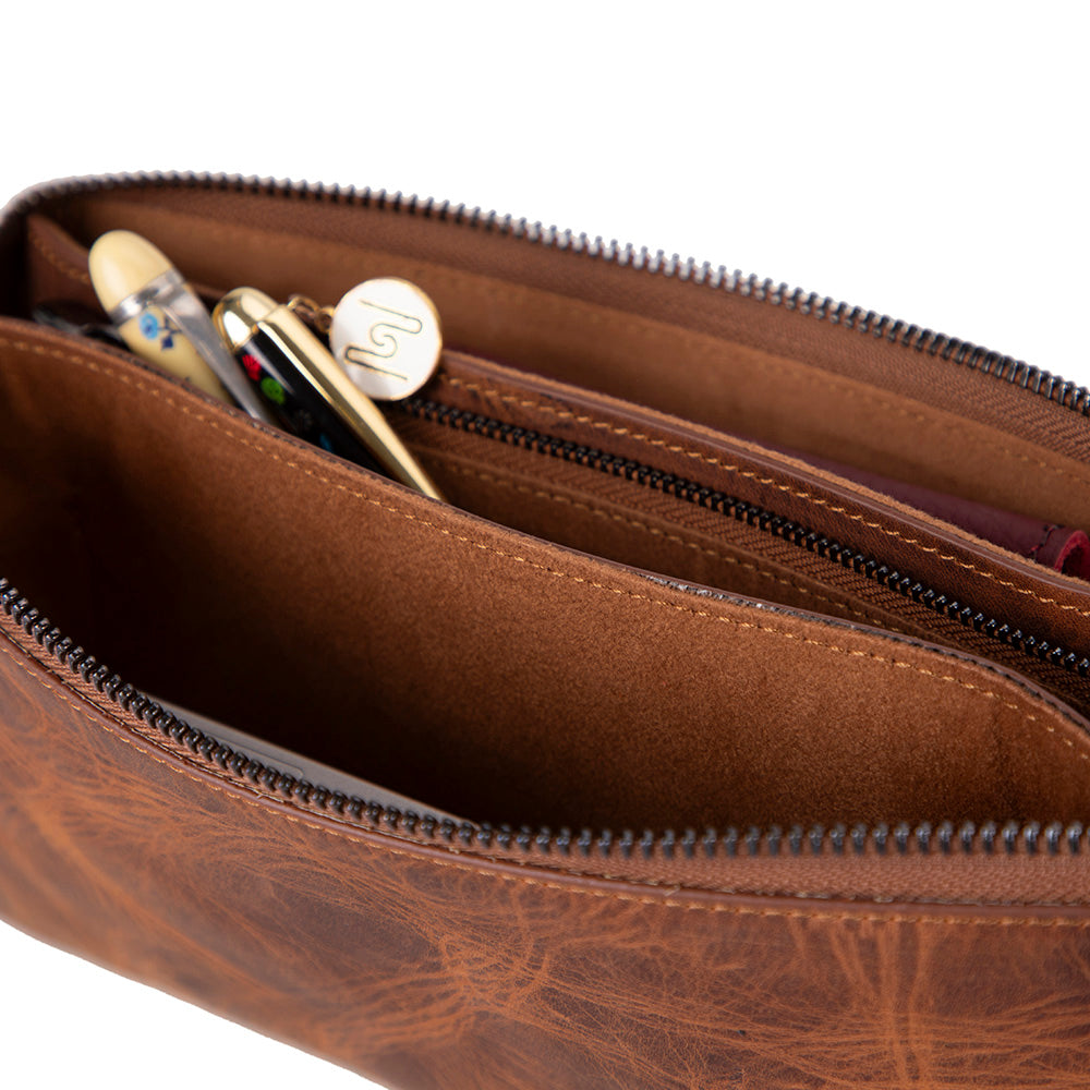 Majeste Leather Clutch Bag