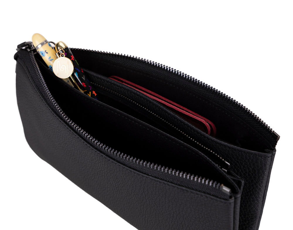 Majeste Leather Clutch Bag