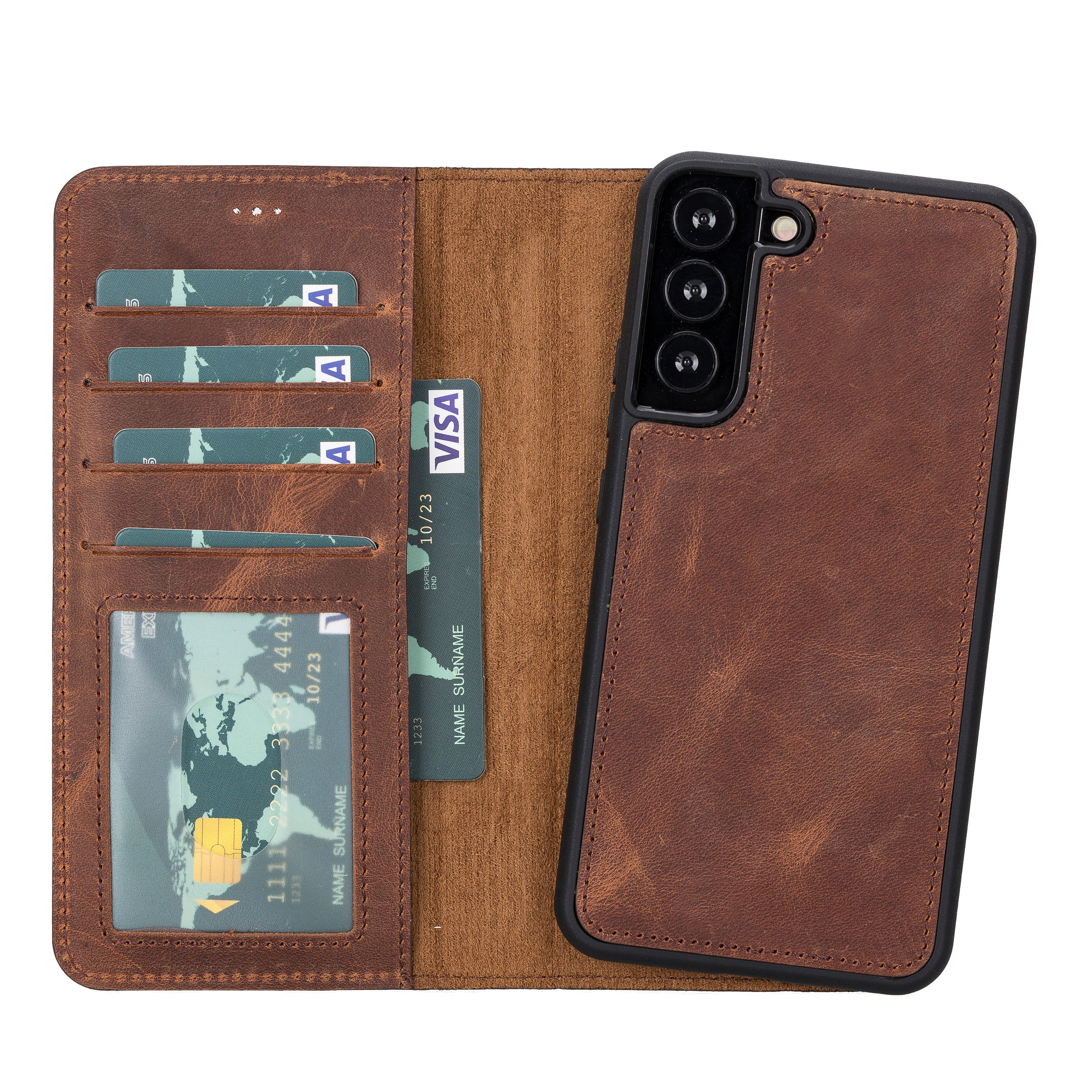 Magic Samsung Galaxy S22 Plus Leather Detachable Wallet Case