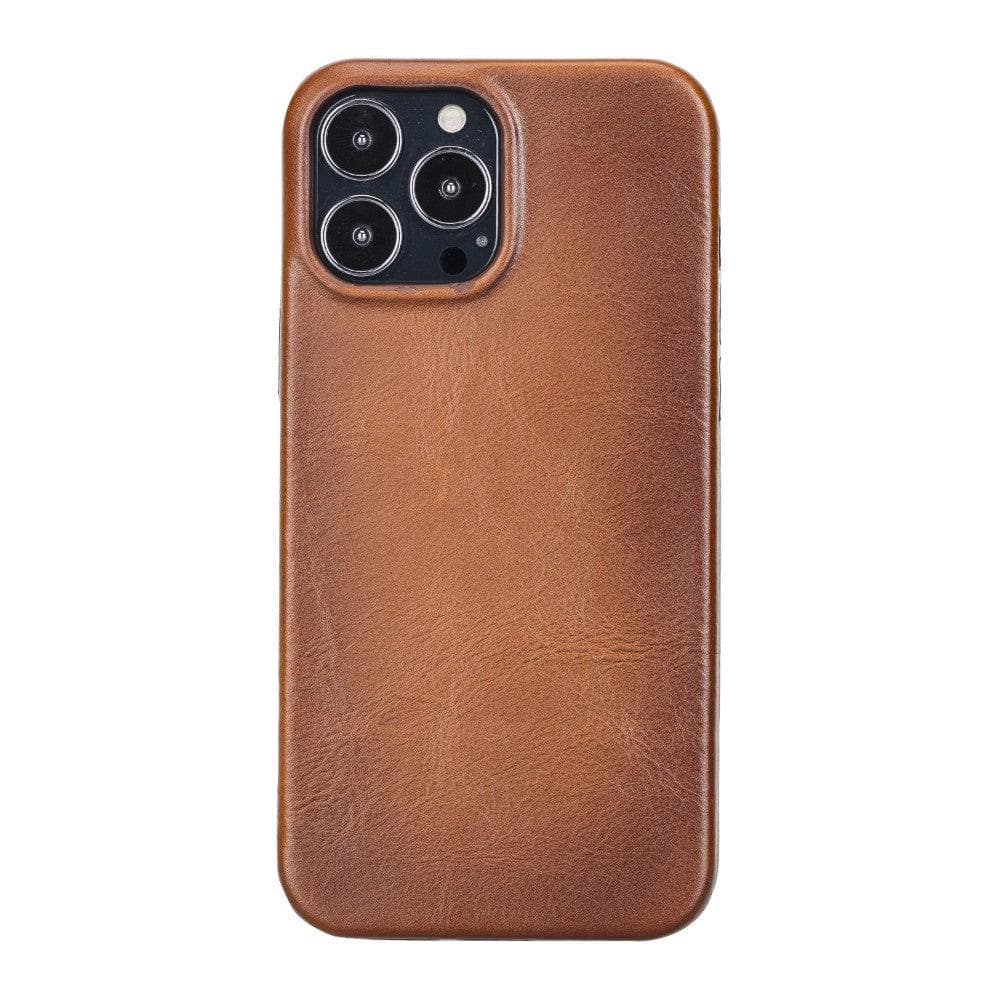 Apple iPhone IP14 Series Leather Case / RC - Rock Cover iPhone 14 Pro Max 6.7" / Rustic Tan