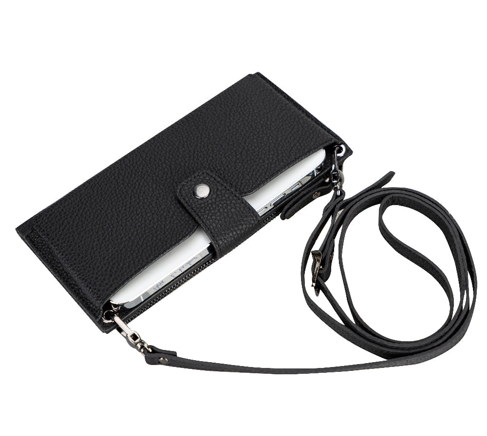 Lozan Strap Leather Crossbody Wallet