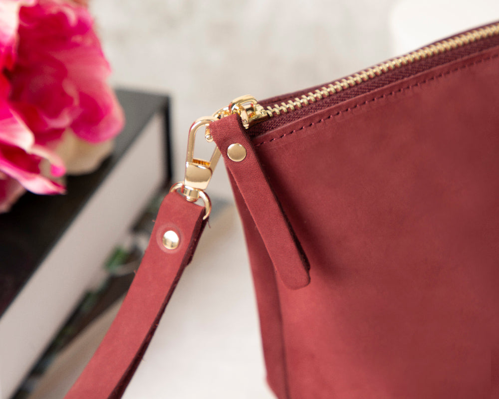 Luna Leather Makeup Bag