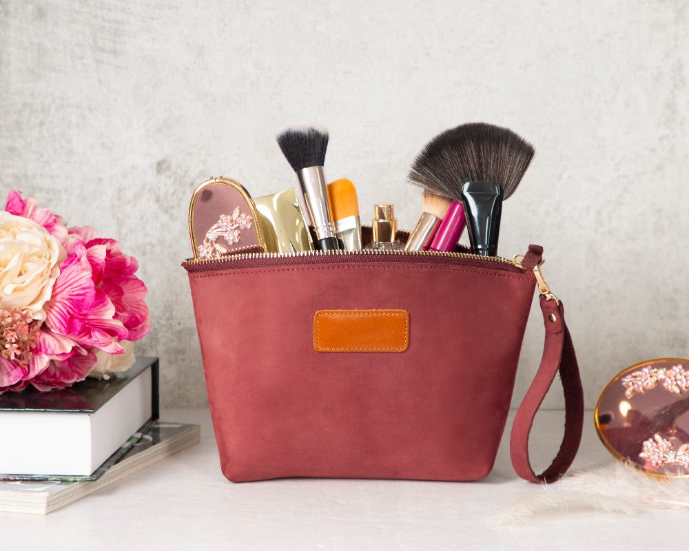 Luna Leather Makeup Bag