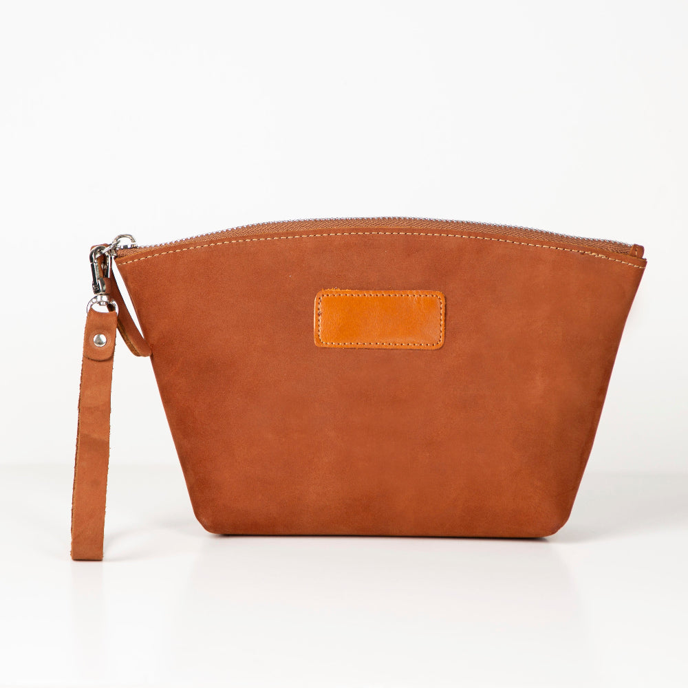 Luna Leather Makeup Bag