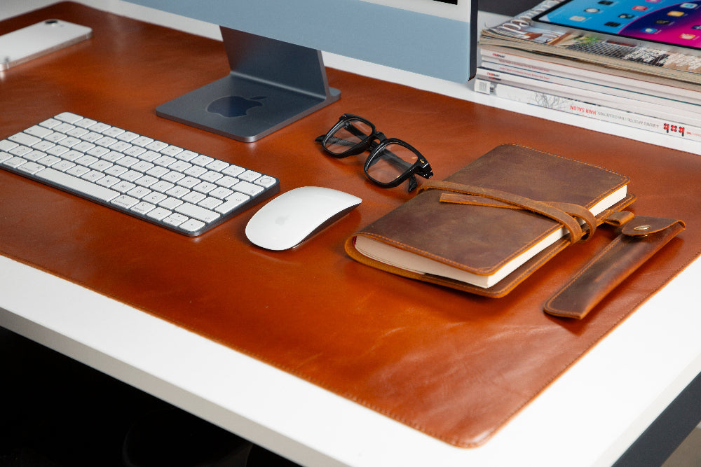 Natty Leather Natural Desk Mat (65 cm x 35 cm)