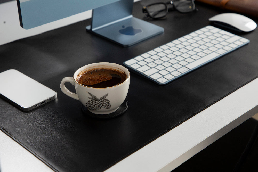 Natty Leather Natural Desk Mat (96 cm x 28 cm)