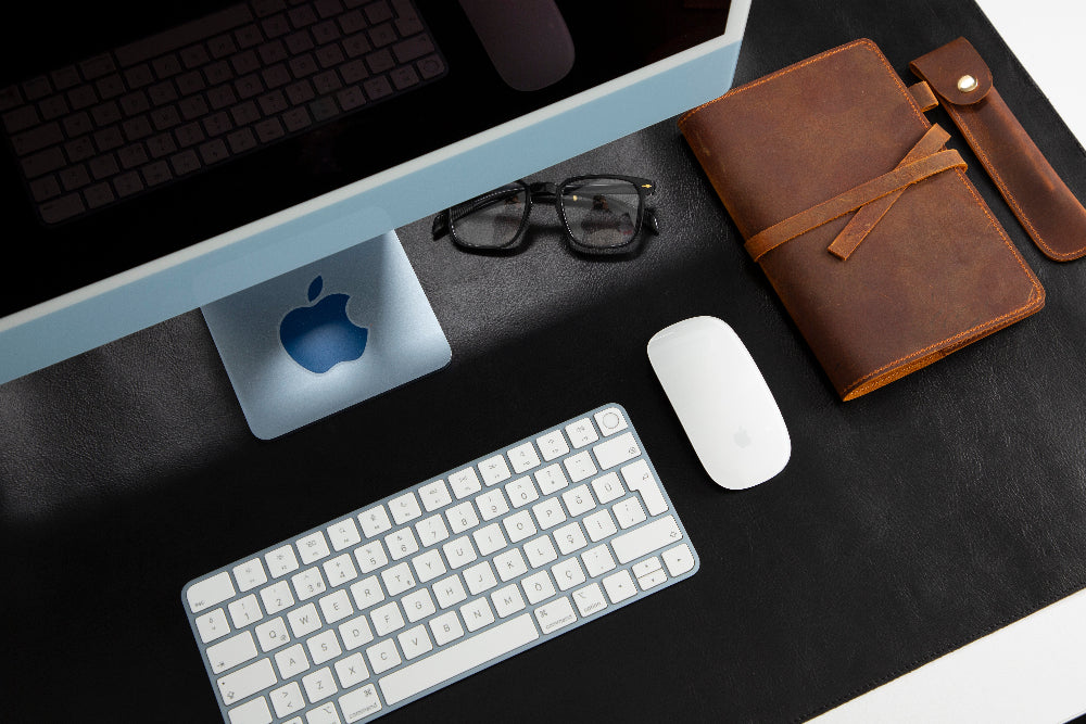 Natty Leather Natural Desk Mat (46 cm x 33 cm)