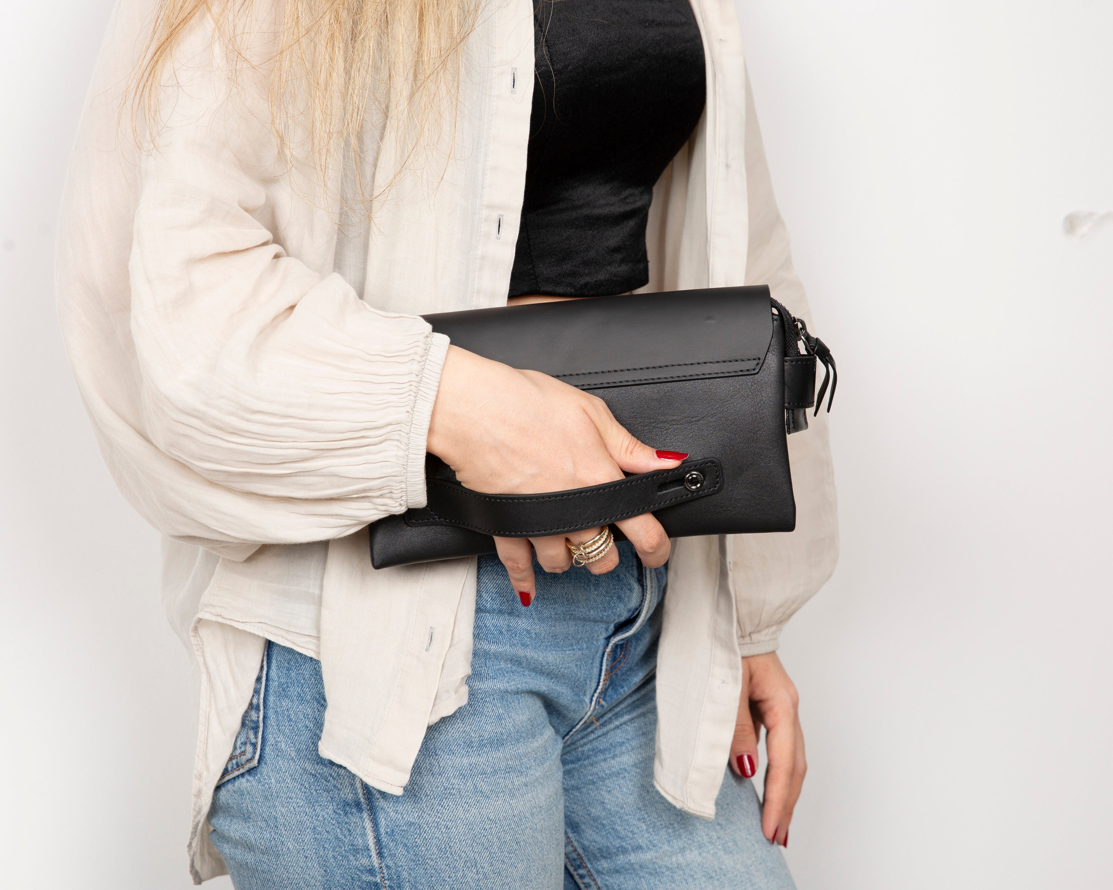 Prestige Leather Clutch Bag