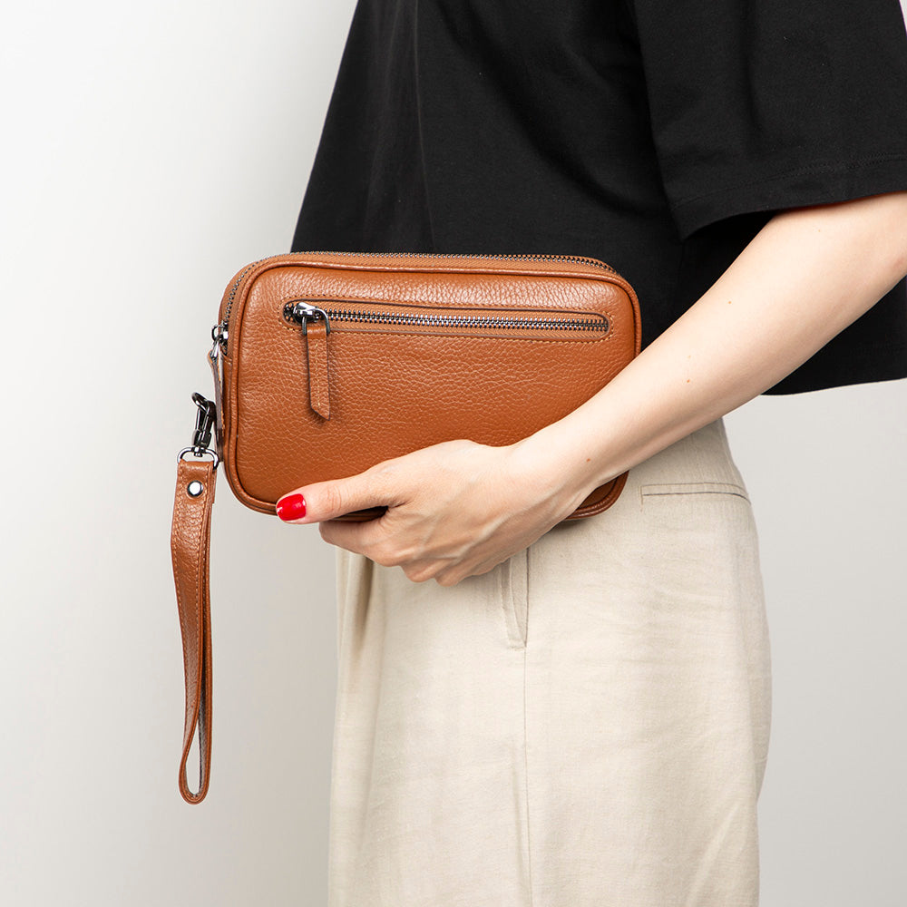 Noma Leather Clutch Bag