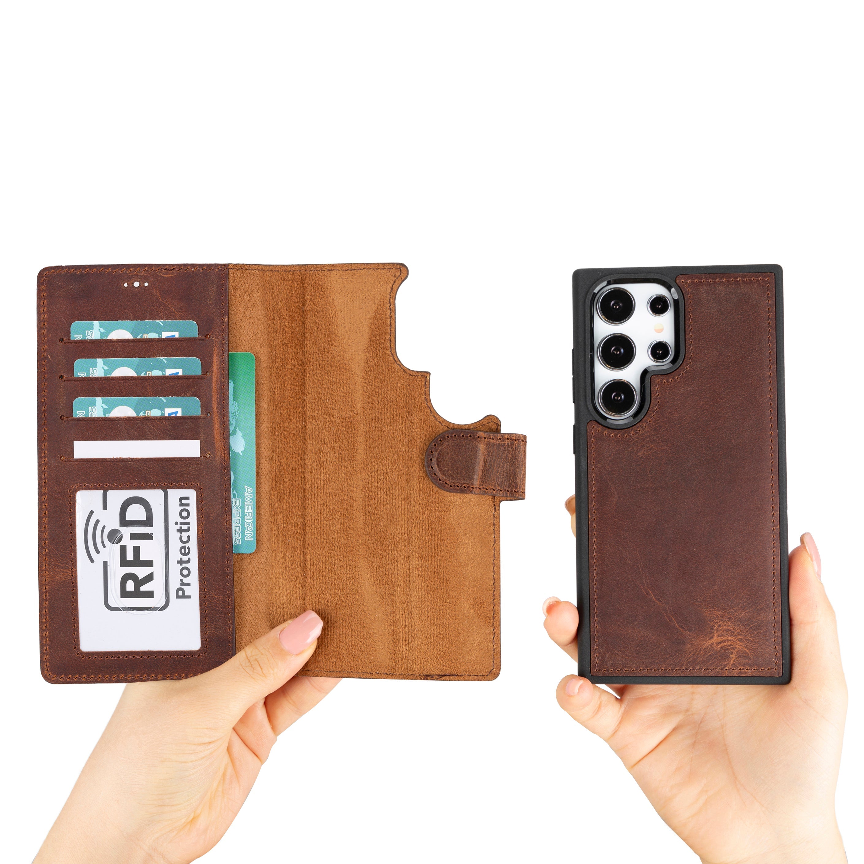 Magic Samsung Galaxy S24 Leather Detachable Wallet Case