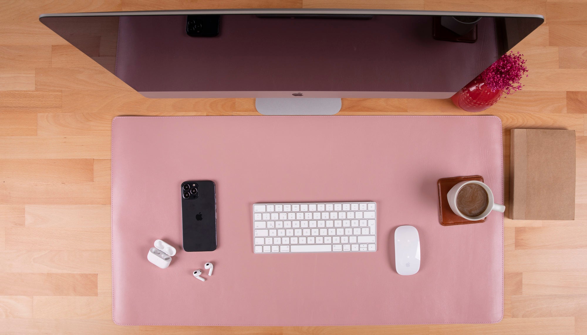 Natty Leather Natural Desk Mat (46 cm x 33 cm)