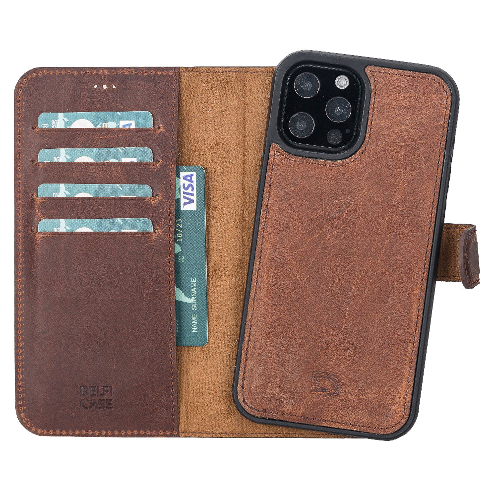 Delfi, Magic Leather iPhone 12 Pro Max Detachable Wallet Case