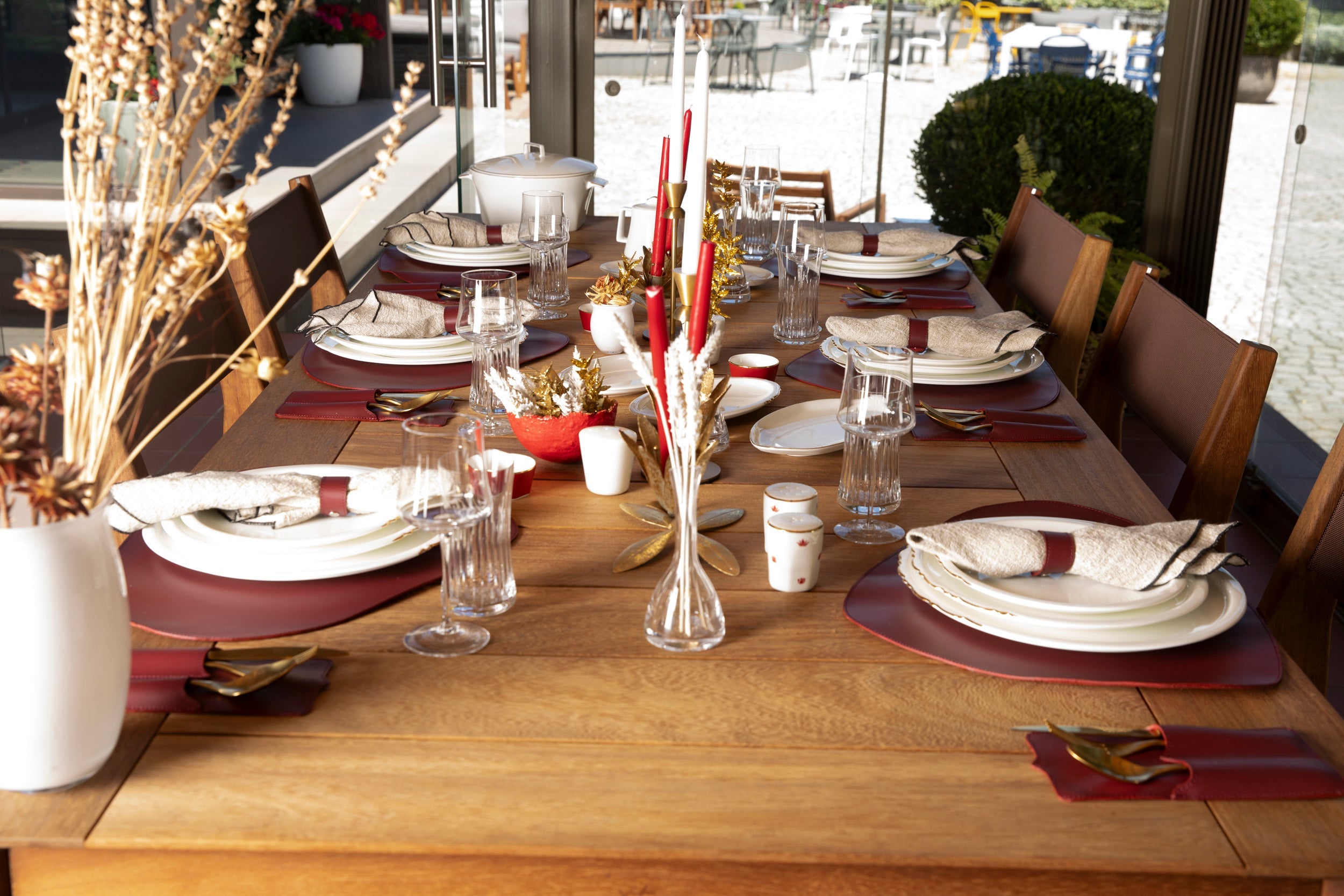 Velato Leather Place Mat Set