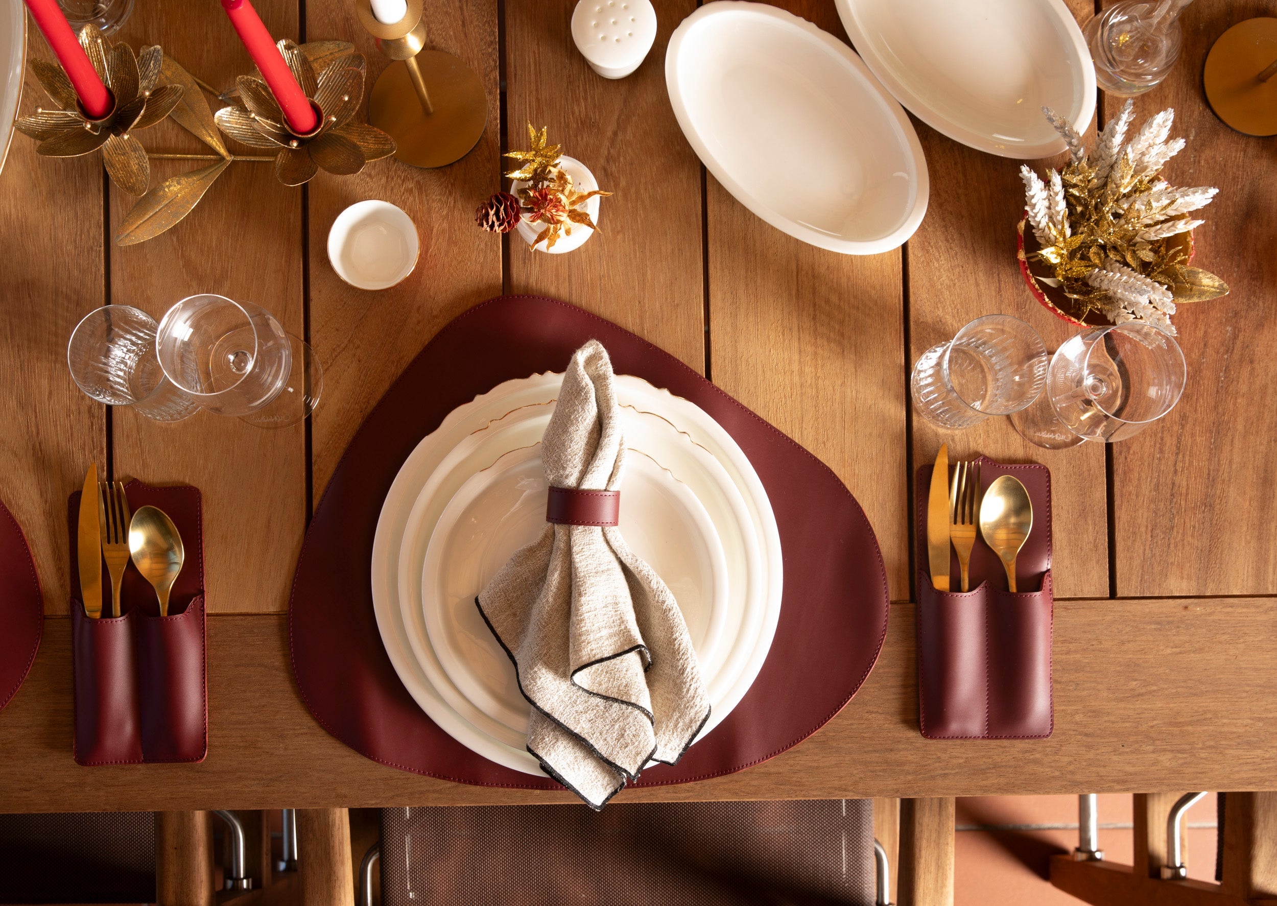 Velato Leather Place Mat Set