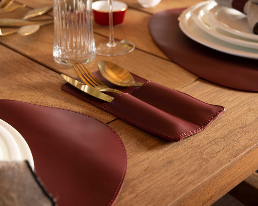 Velato Leather Place Mat Set