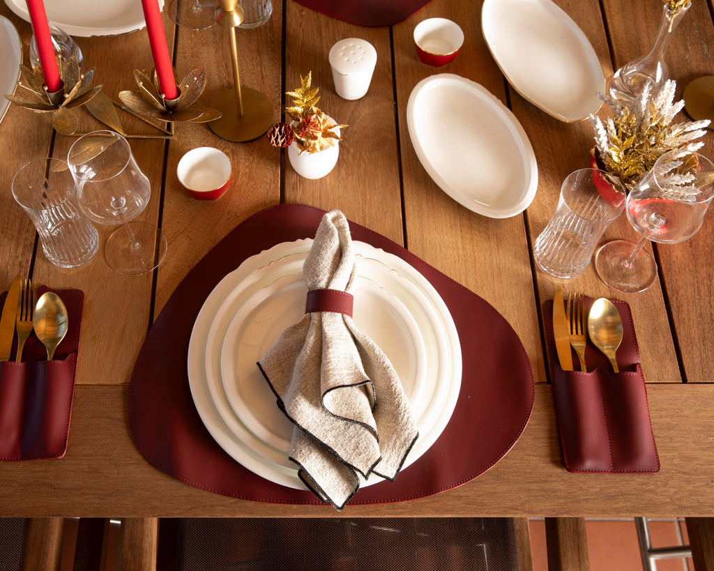 Velato Leather Place Mat Set