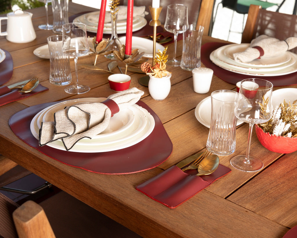 Velato Leather Place Mat Set