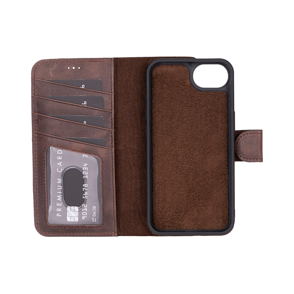Magic iPhone 16E Detachable Leather Wallet Case