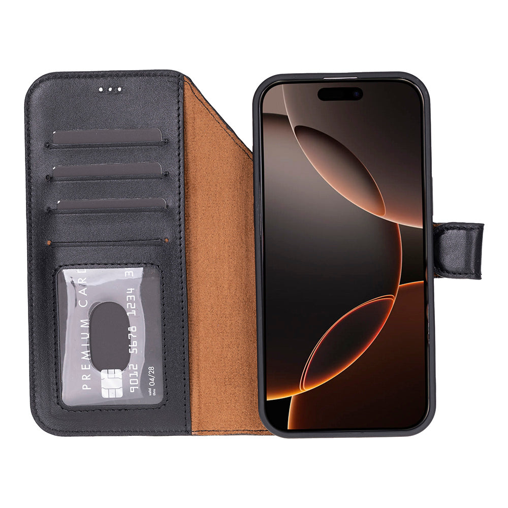 Magic iPhone 17 Pro Max Leather Detachable Wallet Case