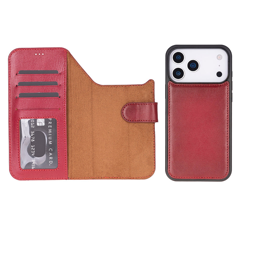 Magic iPhone 17 Pro Max Leather Detachable Wallet Case