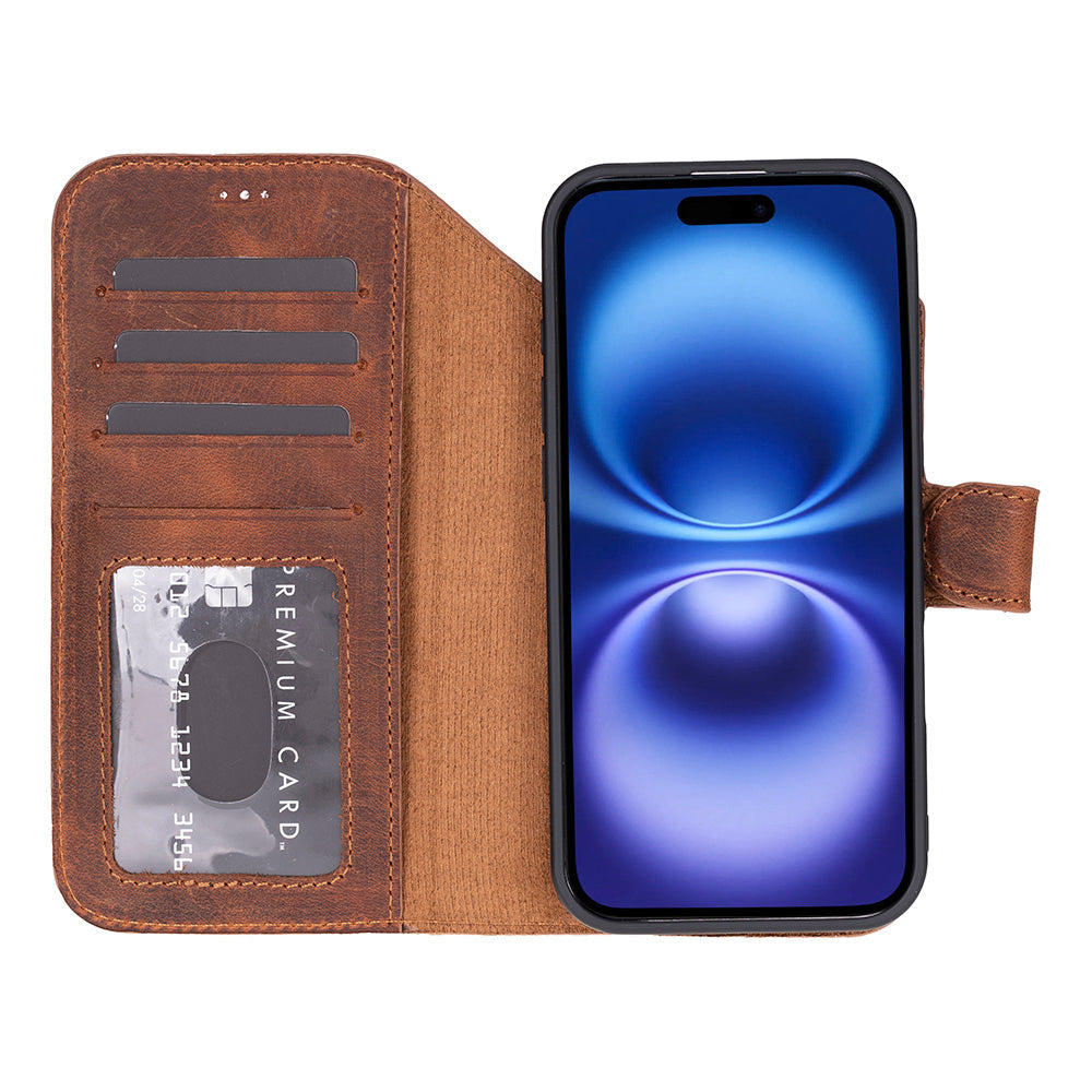 Magic iPhone 17 Air Leather Detachable Wallet Case