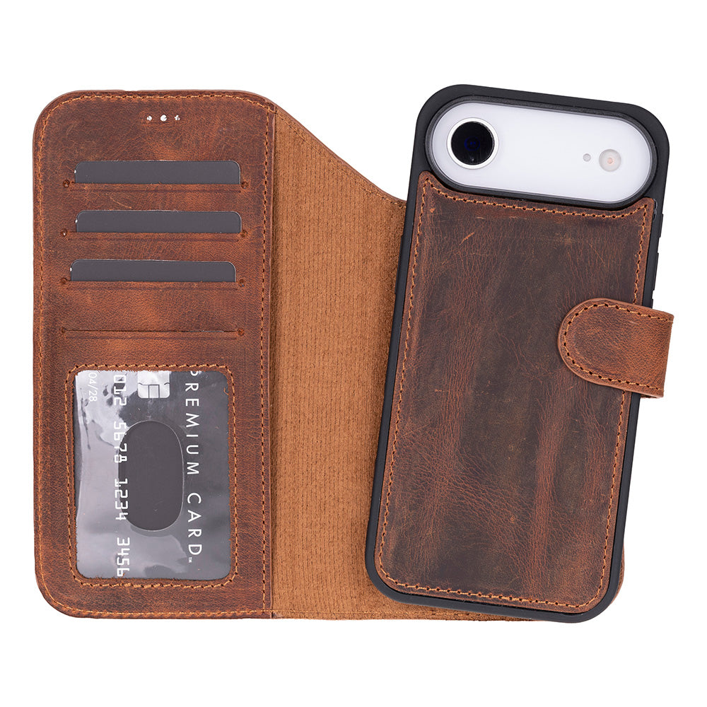 Magic iPhone 17 Air Leather Detachable Wallet Case