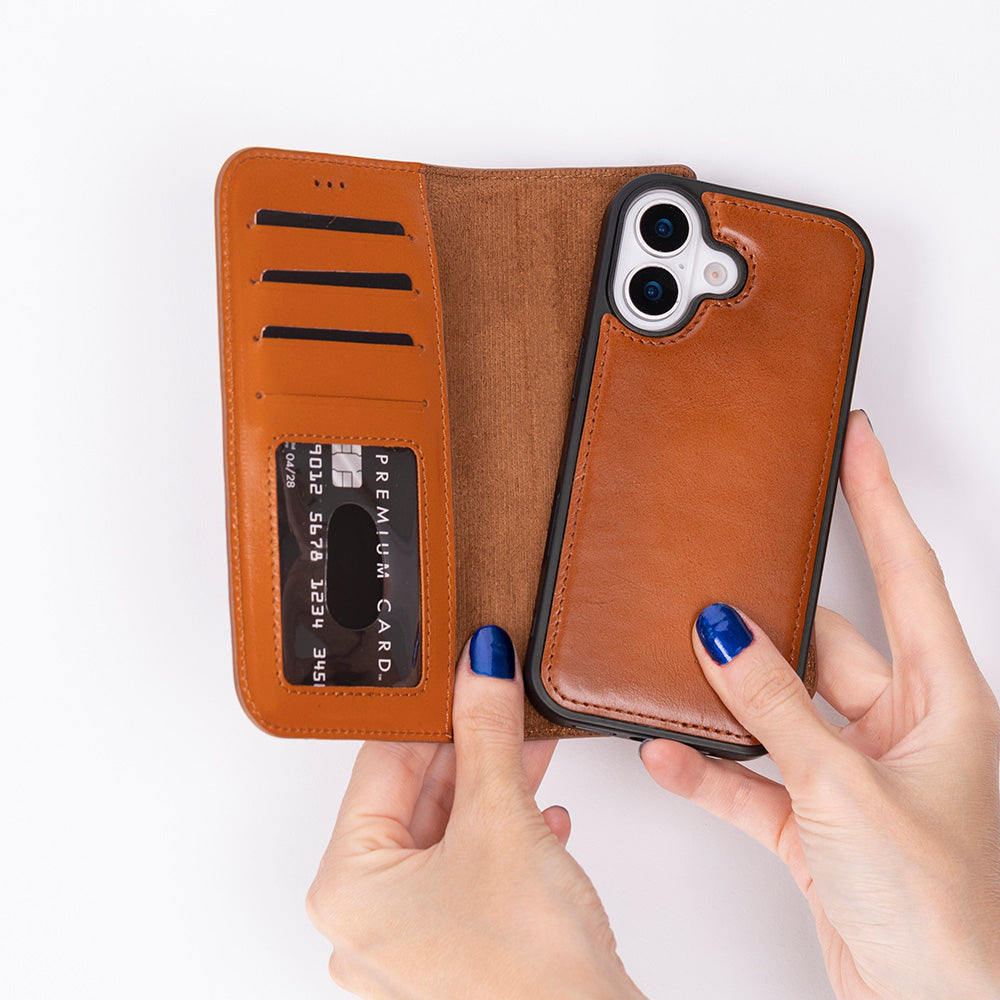Magic iPhone 17 Leather Detachable Wallet Case