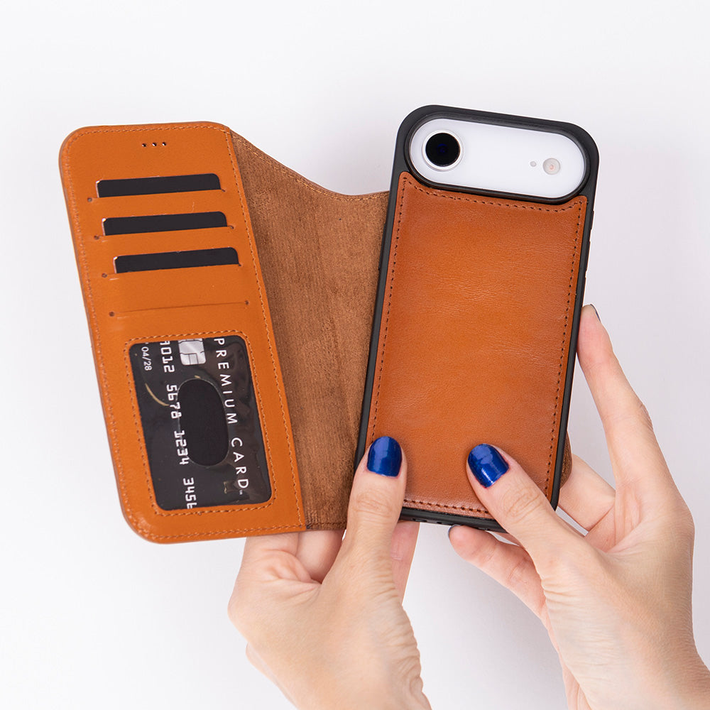 Magic iPhone 17 Air Leather Detachable Wallet Case