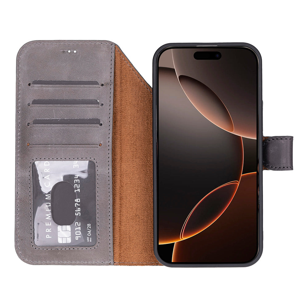 Magic iPhone 17 Pro Leather Detachable Wallet Case
