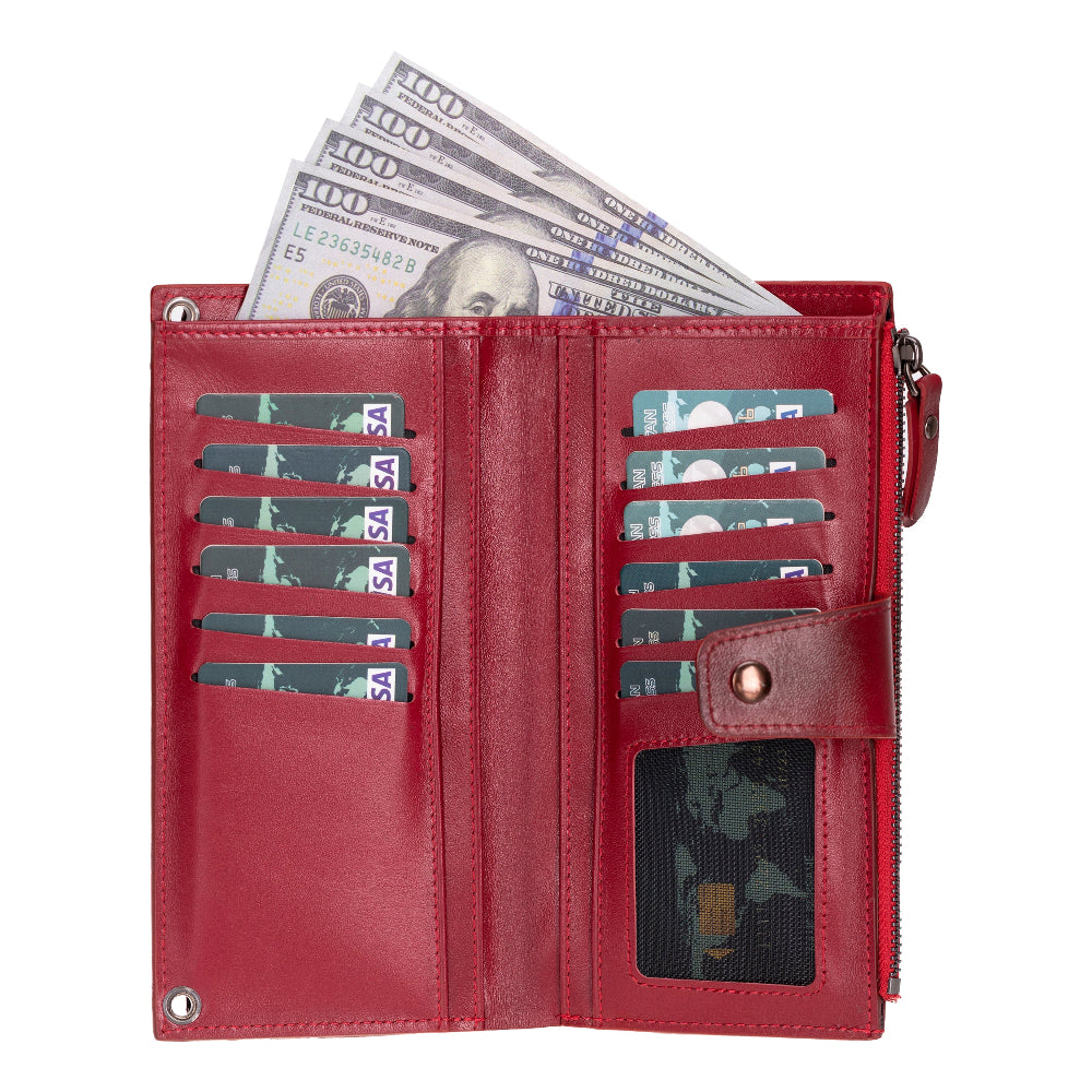 Lozan Strap Leather Crossbody Wallet