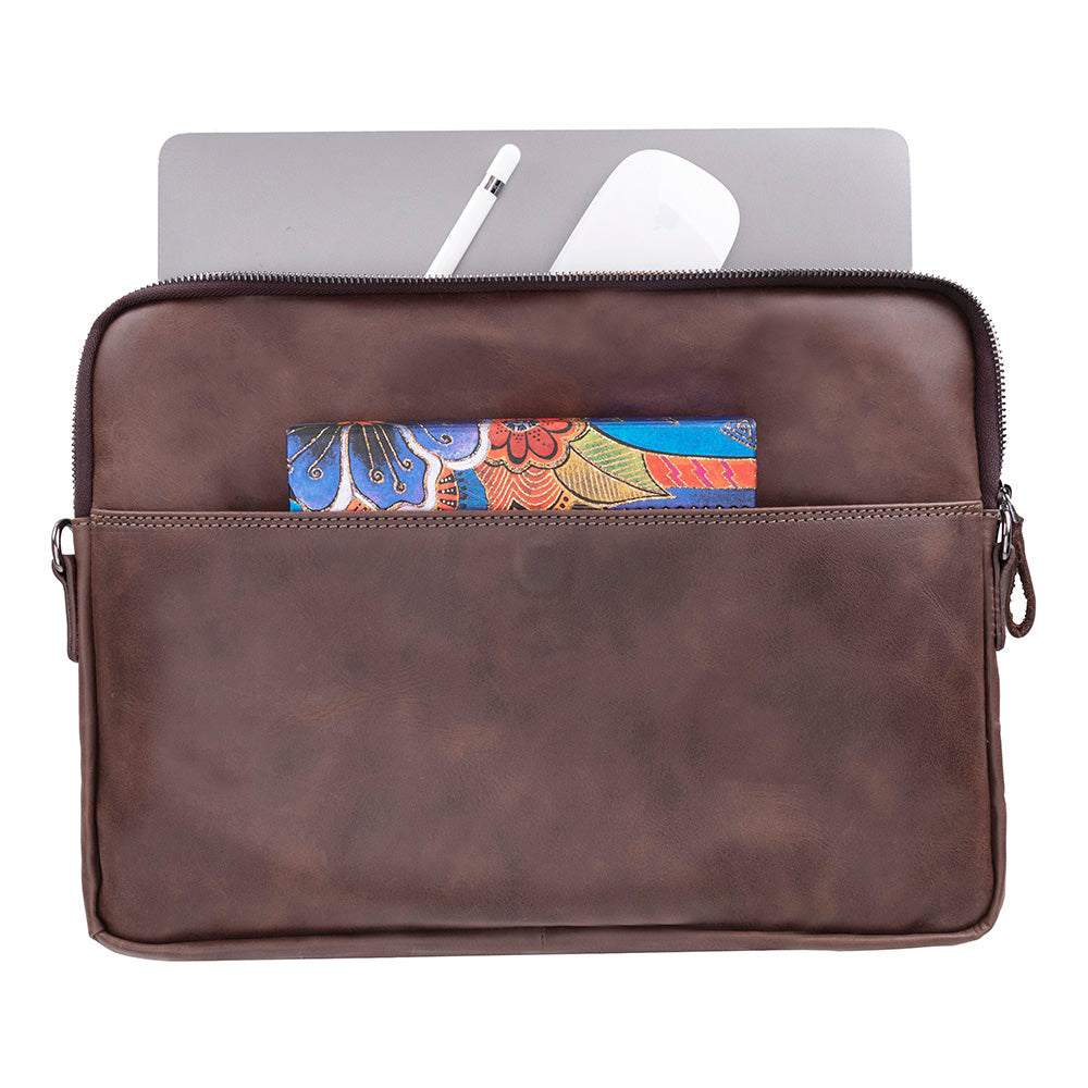 Leeds Slim Leather Laptop / Tablet Sleeve