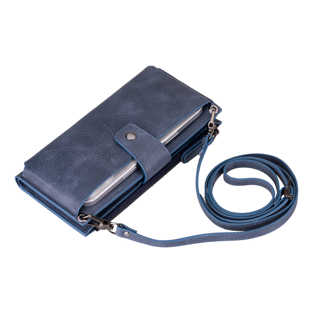 Lozan Strap Leather Crossbody Wallet