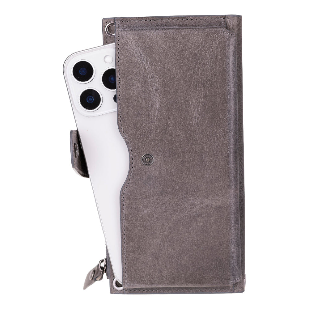 Lozan Strap Leather Crossbody Wallet