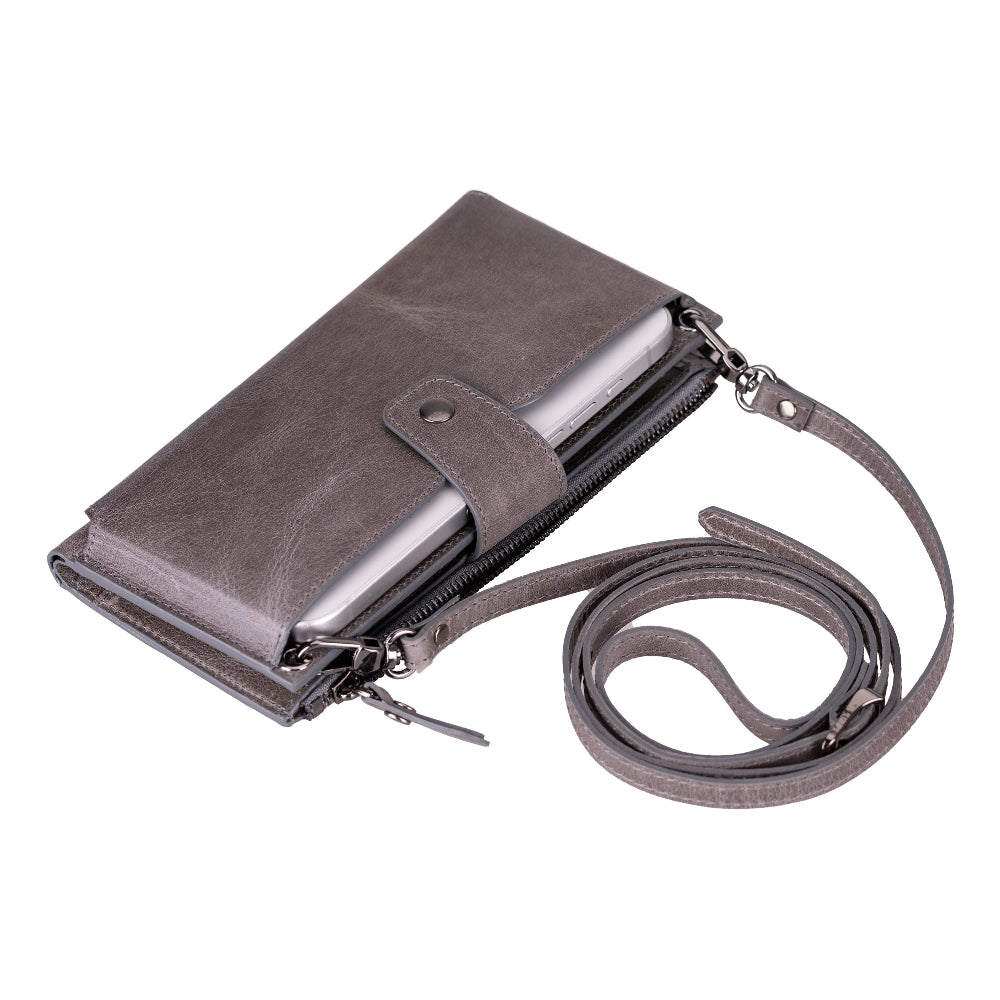 Lozan Strap Leather Crossbody Wallet