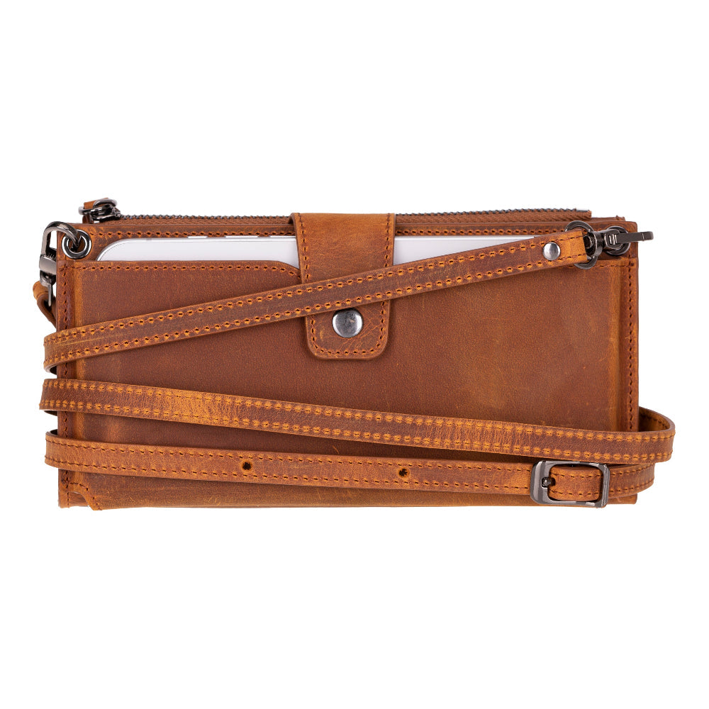 Lozan Strap Leather Crossbody Wallet