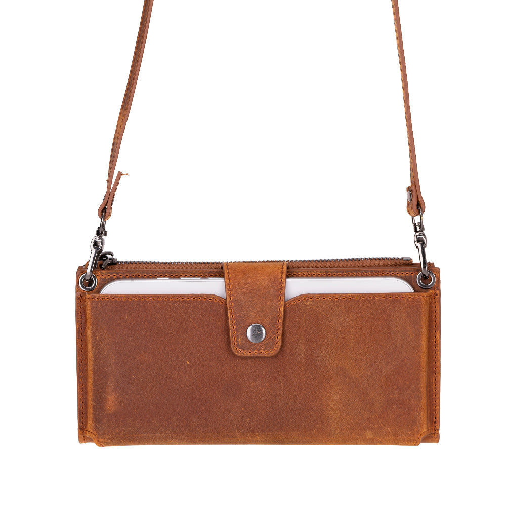 Lozan Strap Leather Crossbody Wallet