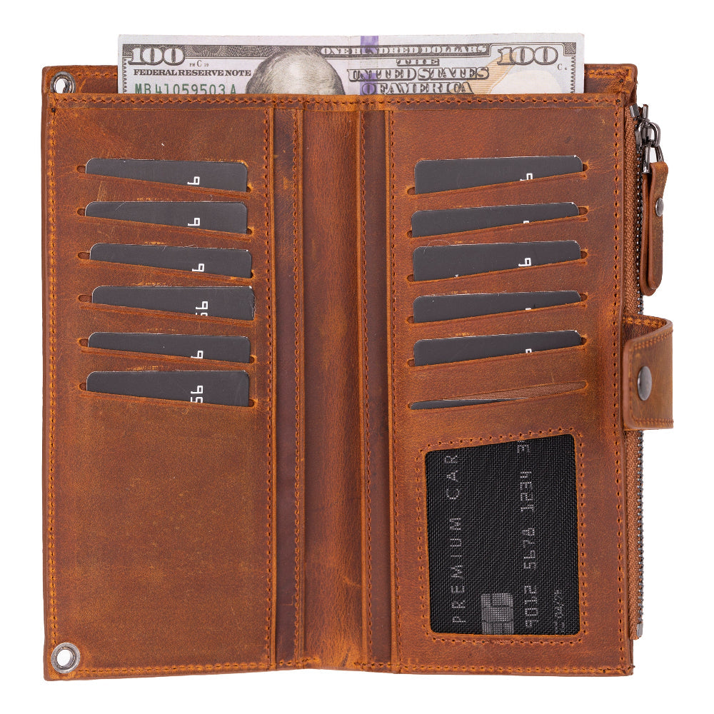 Lozan Strap Leather Crossbody Wallet